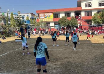 छात्रा भलिबल प्रतियोगितामा कन्या क्याम्पस प्रथम