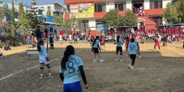 छात्रा भलिबल प्रतियोगितामा कन्या क्याम्पस प्रथम