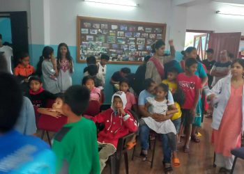 सृजना बालगृहमा आखाँ शिविर