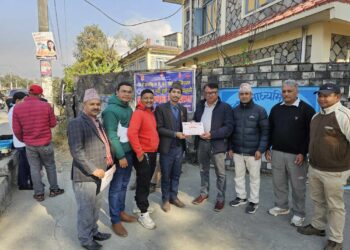 अमरसिंह मा. वि. भुपु विद्यार्थी एसोसिएसन तथा परिवर्तनका लागि हामि अभियानको रक्तदानमा २६ युनिट रक्त सङ्कलन