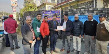 अमरसिंह मा. वि. भुपु विद्यार्थी एसोसिएसन तथा परिवर्तनका लागि हामि अभियानको रक्तदानमा २६ युनिट रक्त सङ्कलन