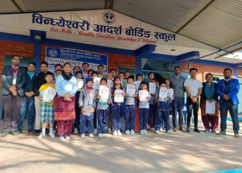 विन्ध्येश्वरी आदर्श स्कुलमा शुक्रबारीय विविध कार्यक्रम सम्पन्न