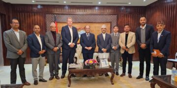 प्रधानमन्त्रीसँग अन्तर्राष्ट्रिय क्रिकेटका अध्यक्षको शिष्टाचार भेट