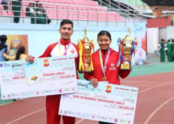 दीपक र सन्तोषीले जिते राइट टु प्रोटिन हाफ म्याराथनको उपाधि