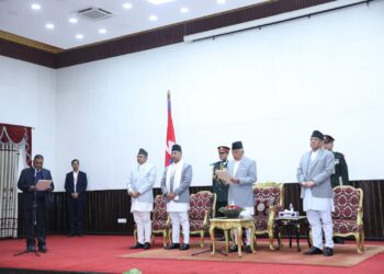 जसपाबाट अध्यक्ष यादवले उपेन्द्र स्वास्थ्यमन्त्री र नबलकिशोरे  साहले वन तथा वातावरण मन्त्रीको शपथग्रहण