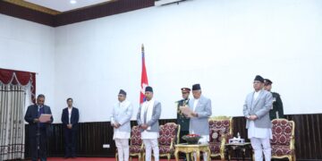 जसपाबाट अध्यक्ष यादवले उपेन्द्र स्वास्थ्यमन्त्री र नबलकिशोरे  साहले वन तथा वातावरण मन्त्रीको शपथग्रहण