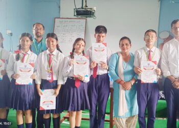 विन्ध्येश्वरी आदर्श स्कुलमा नेपाली हिज्जे प्रतियोगिता सम्पन्न