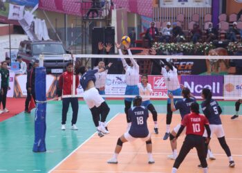 टाइगर कप भलिबलः आयोजक टोलीले आर्मीलाई सोझो सेटमा हरायो