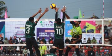 आर्मी र पुलिस टाइगर कप भलिबलको पहिलो क्वालिफायरमा भारतको सुनिल भलिबल क्लबले एलिमिनेटर खेल्ने