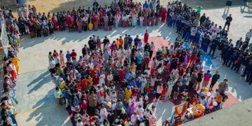 कुमुदिनी होम्समा  सरस्वती पूजामा महाआरती