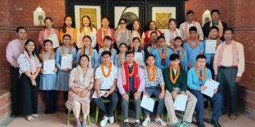 कुमुदिनीका विद्यार्थीहरू द ड्युक अफ एडिनबग्स इन्टरनेसनल एवार्डबाट सम्मानित
