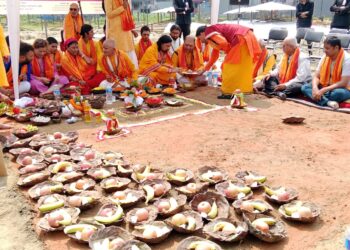 उत्तम साइतमा श्री गण्डकी कोटिहोम महायज्ञको क्षमा पूजन,भूमी पुजन अनि अनि यज्ञ कुण्ड खनियो