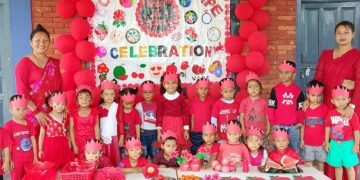 विन्ध्येश्वरी आदर्श स्कुलमा कलर सेलिब्रेशन तथा नेपाली शब्दखेल प्रतियोगिता सम्पन्न