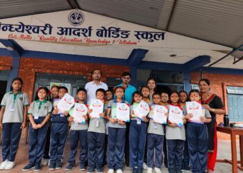 विन्ध्येश्वरी आदर्श स्कुल आधारभूत तहमा नेपाली हिज्जे प्रतियोगिता सम्पन्न