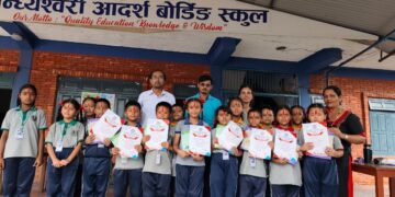 विन्ध्येश्वरी आदर्श स्कुल आधारभूत तहमा नेपाली हिज्जे प्रतियोगिता सम्पन्न