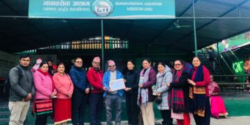 कालिका मा. वि. रामबजारद्वारा मानवसेवा आश्रम छोरेपाटन शाखालाई आर्थिक सहयोग