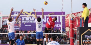 टाइगर कपः प्रतिष्पर्धात्मक खेलमा पर्वत भलिबल संघसँग पुलिस स्तब्ध