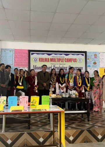 कालिका बहुमुखी क्याम्पस पोखरा–१४ काजिपोखरीमा दोस्रो चरणको मन्टेस्वरी तालिम सम्पन्न