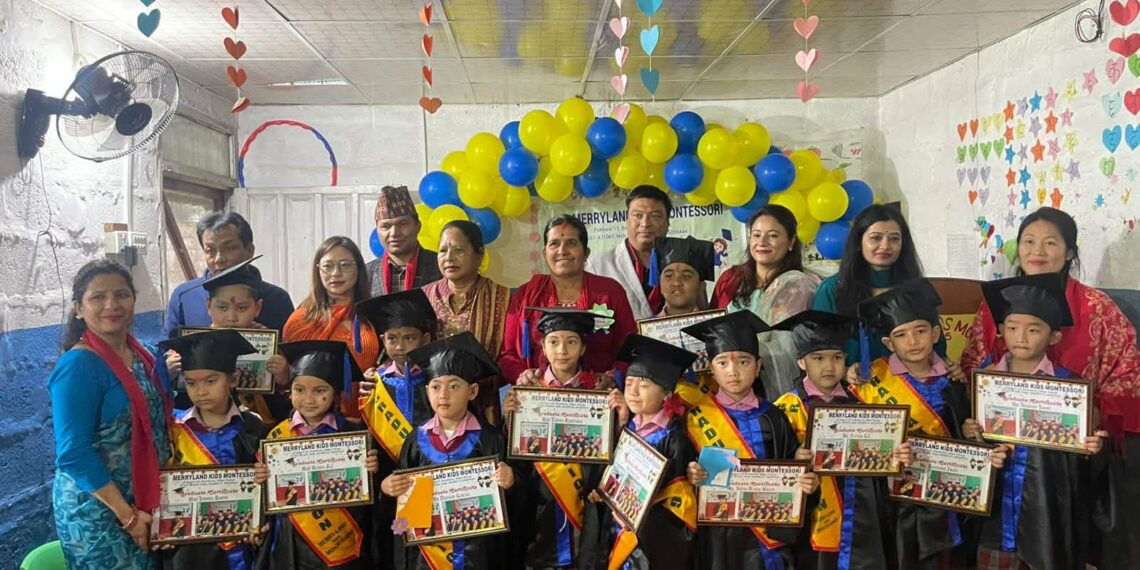 मेरिल्याण्ड किड्स मन्टेश्वरीमा दिक्षान्त समारोह सम्पन्न