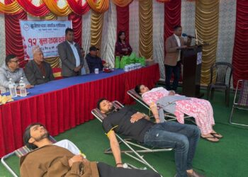बुद्ध बिशाल व्यापारिक एशोसियसनको रक्तदानमा ५४ युनिट रगत संकलन